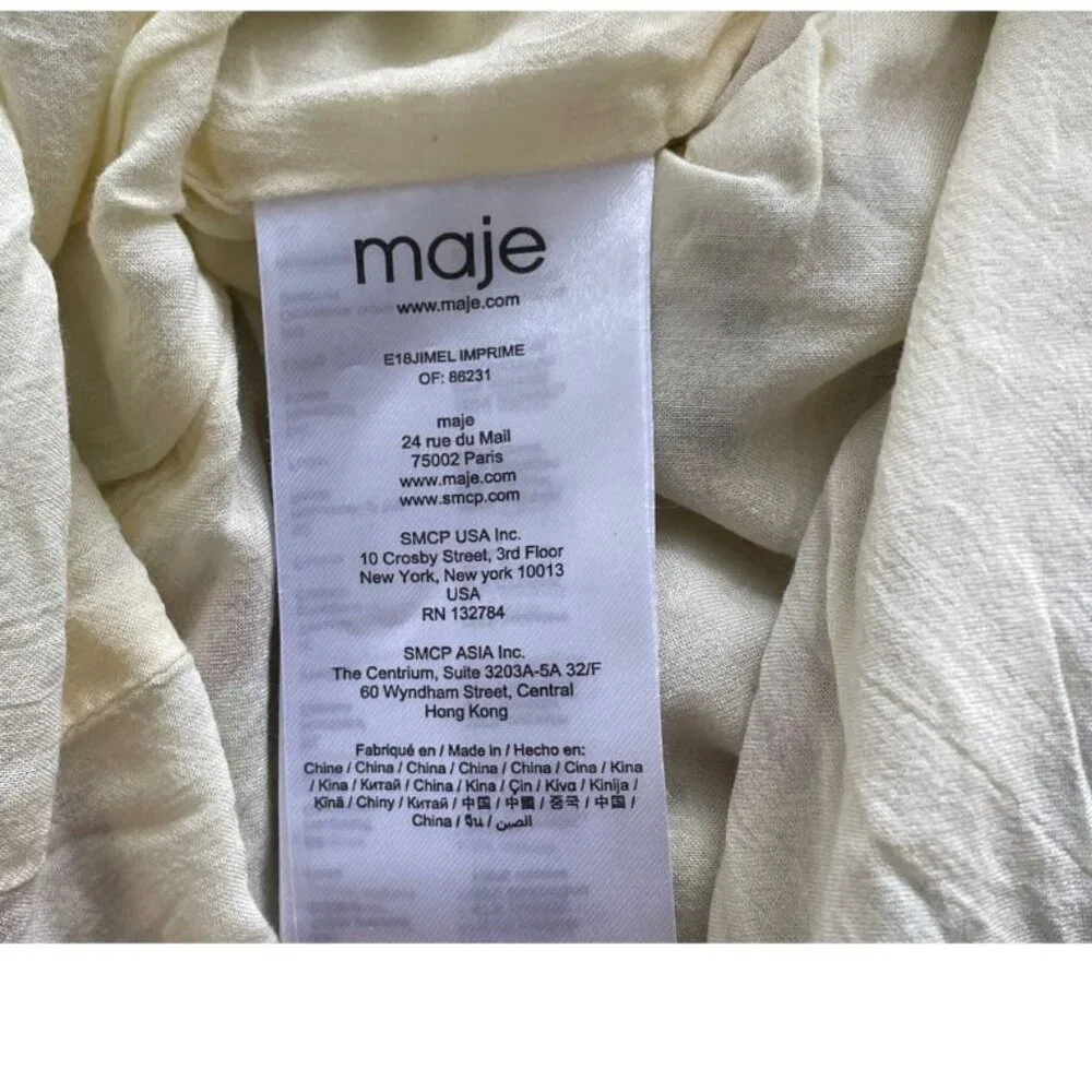 Maje Jimel Floral Pleated Midi Skirt Sz S Cottagecore Bohemian